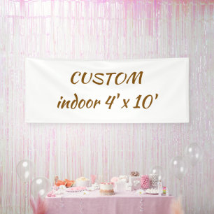 create your personalise 4' x 10' indoor banner