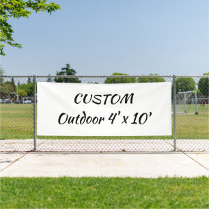 create your personalise 4' x 10' outdoor banner