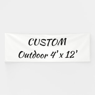 create your personalise 4' x 12' outdoor banner