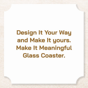 Create Your Personalise 4" x 4" Paper Coaster