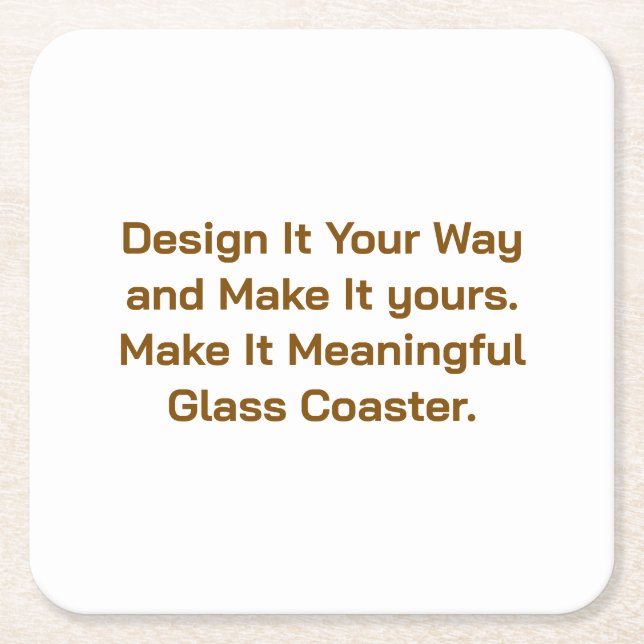 Create Your Personalise 4" x 4" Square Paper Coaster (Front)