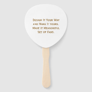 Create Your Personalise 4" x 6", rounded corners Hand Fan