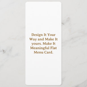 Create Your Personalise 4" x 9.25" Menus Cards