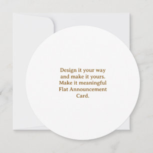 Create Your Personalise 5.25" x 5.25" Circle Announcement
