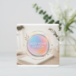 Create your personalise 5.25" x 5.25" round holiday card