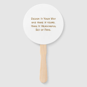 Create Your Personalise 5.75" Round Hand Fan