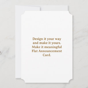 Create Your Personalise 5" x 7" Announcement Card