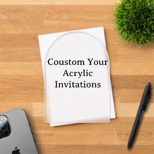 create your personalise 5" x 7" Arch Acrylic Invitations