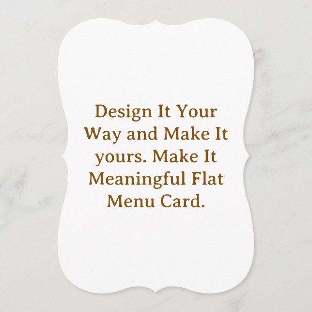 Create Your Personalise 5" x 7" Menus Cards (Front)