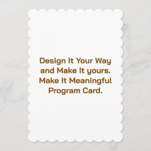 Create Your Personalise 5" x 7" Round Program Card