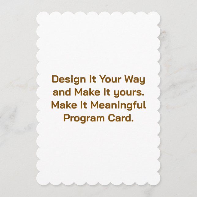 Create Your Personalise 5" x 7" Round Program Card (Front)