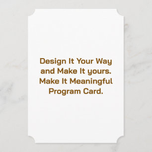 Create Your Personalise 5" x 7" Round Program Card