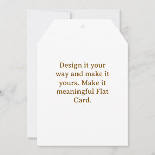 Create Your Personalise 5" x 7" Tag Flat Card