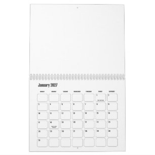 Create Your Personalise 8.5" L x 11" W Calendar