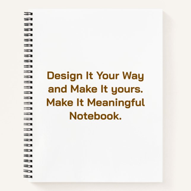 Create Your Personalise 8.5" x 11" Notebook (Front)