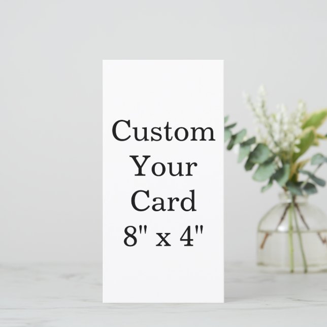 create your personalise 8" x 4" Squared Announcement (Standing Front)