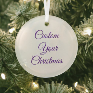 create your personalise charisma's Metal Circle Glass Tree Decoration
