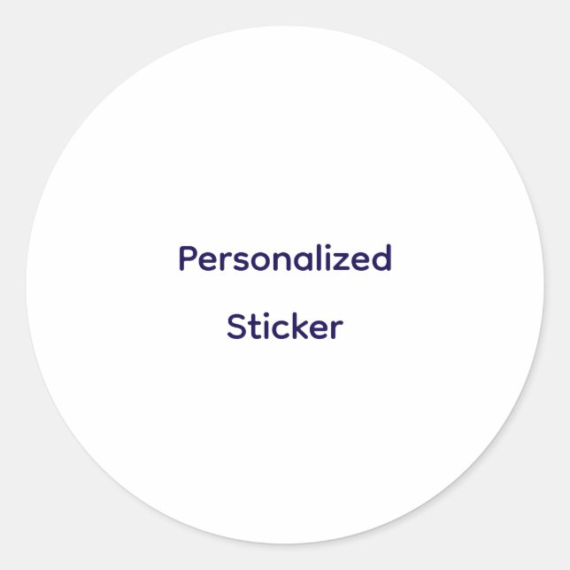 Create Your Personalise  Classic Round Sticker (Front)