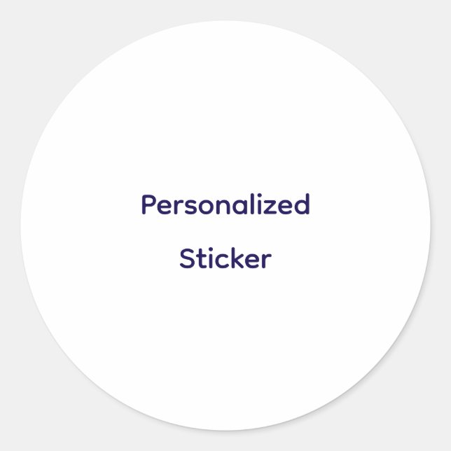 Create Your Personalise  Classic Round Sticker (Front)