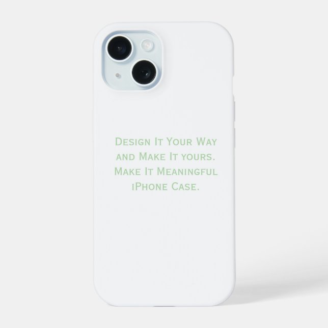 Create Your Personalise  iPhone 15 Case (Back)