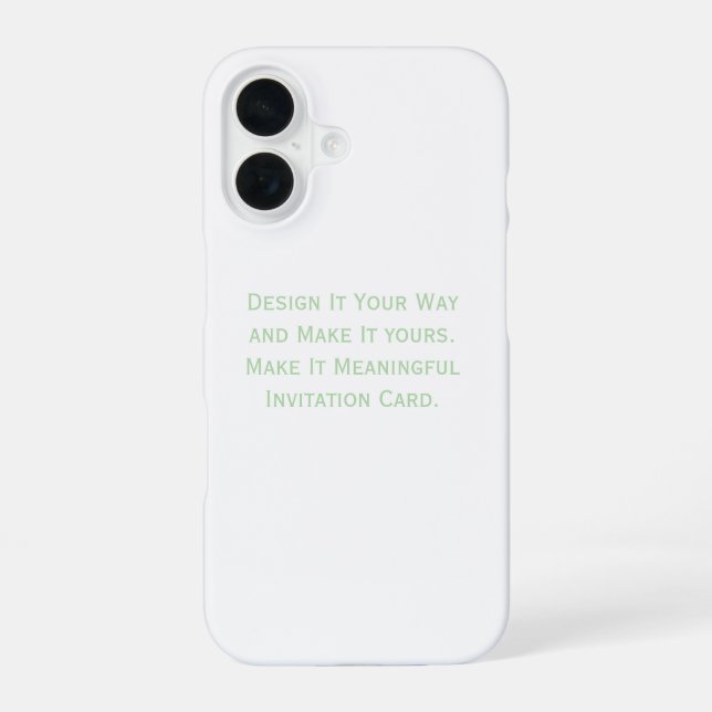 Create Your Personalise  iPhone 16 Case (Back)
