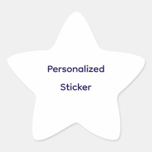Create Your Personalise Star Sticker