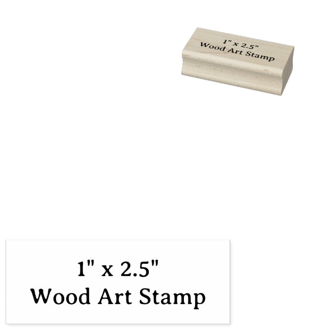 Create Your Personalised 1" x 2.5" Rubber Stamp (Stamped)