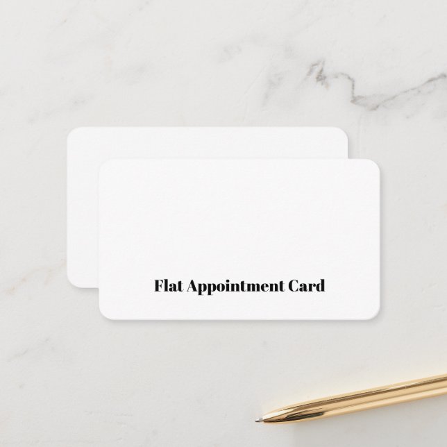 Create Your Personalised 3.5" x 2.0" Flat   Appointment Card (Front/Back In Situ)