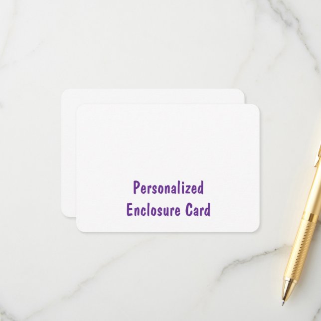 Create Your Personalised 3.5" x 5" Rounded Enclosure Card (Front/Back In Situ)