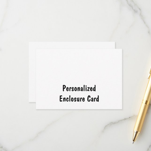 Create Your Personalised 3.5" x 5" Squared Enclosure Card (Front/Back In Situ)