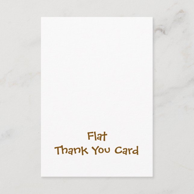 Create Your Personalised 3.5" x 5" Squared Flat Thank You Card (Front)