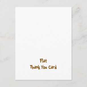 Create Your Personalised 4.25" x 5.5" Squared Flat Thank You Card