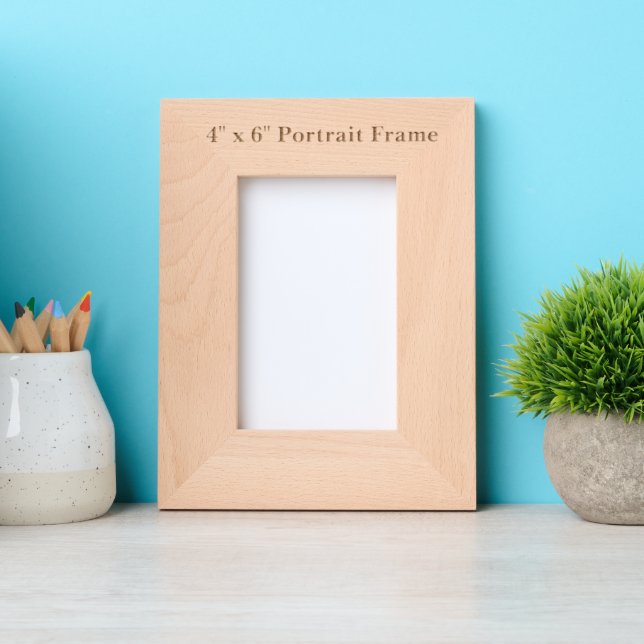 Create Your Personalised 4" x 6" Portrait Frame (Front)