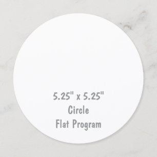 Create Your Personalised 5.25"x5.25" Circle Flat Programme