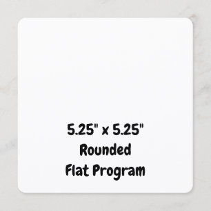 Create Your Personalised 5.25"x5.25" Rounded Flat Programme