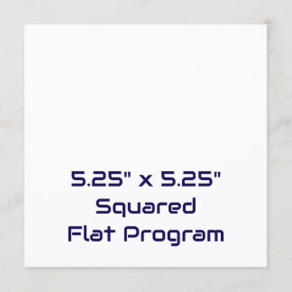 Create Your Personalised 5.25"x5.25" Squared Flat Programme