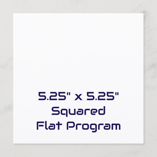 Create Your Personalised 5.25"x5.25" Squared Flat Programme (Front)