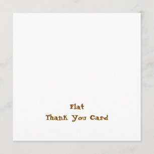 Create Your Personalised 5.25" x 5.25 Squared Flat Thank You Card