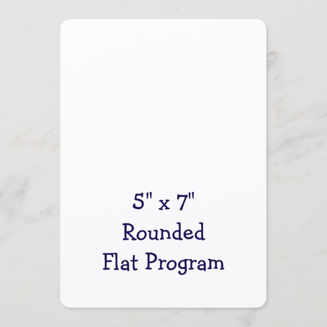Create Your Personalised 5" x 7" Rounded Flat Programme (Front)
