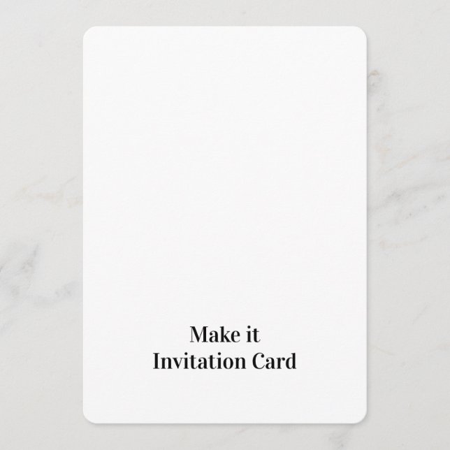 Create Your Personalised 5" x 7" Rounded  Invitation (Front)