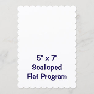 Create Your Personalised 5" x 7" Scalloped Flat Programme