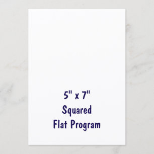 Create Your Personalised 5" x 7" Squared Flat Programme