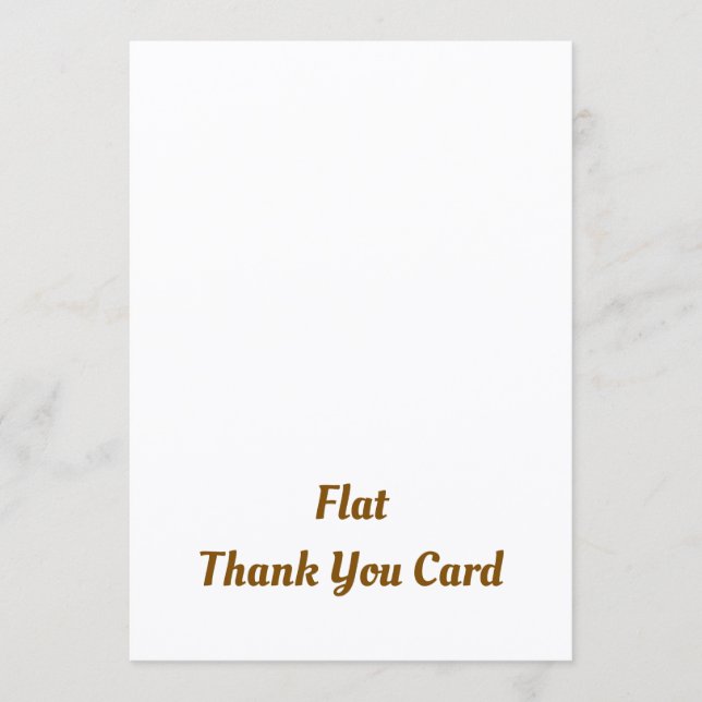 Create Your Personalised 5" x 7" Squared Flat Thank You Card (Front)