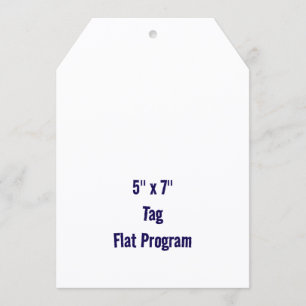 Create Your Personalised 5" x 7" Tag Flat Programme
