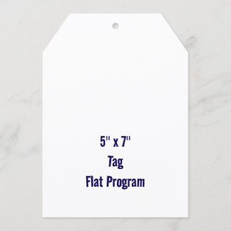 Create Your Personalised 5" x 7" Tag Flat Programme