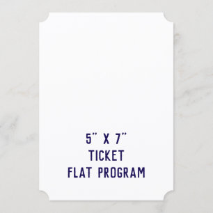 Create Your Personalised 5" x 7" Ticket Flat Programme