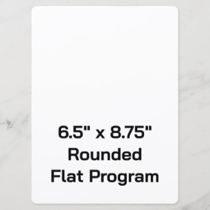 Create Your Personalised 6.5" x 8.75" Rounded Flat Programme