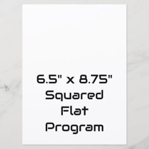Create Your Personalised 6.5" x 8.75" Squared Flat Programme