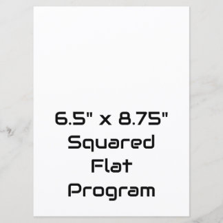 Create Your Personalised 6.5" x 8.75" Squared Flat Programme