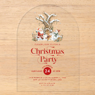 Create Your Personalised Christmas Party Invite Acrylic Invitations